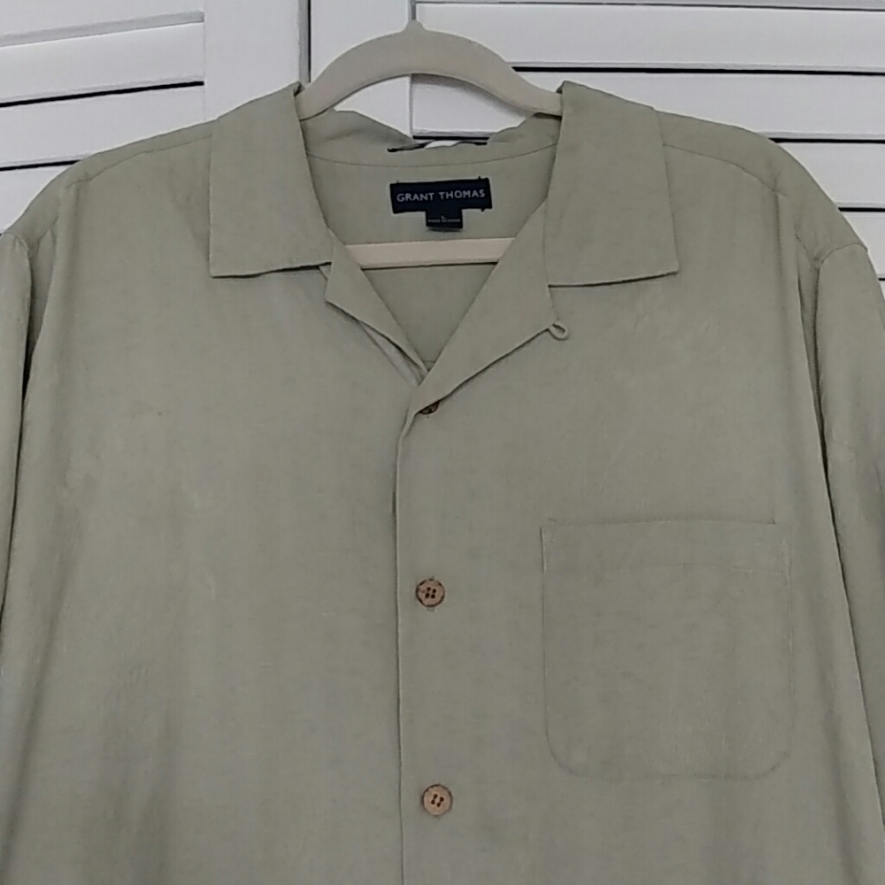 Pure silk shirt Hawaiian print
